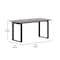Flash Furniture Redmond 60x30 Conf Tbl w/1in. Thick Dbl Sided Laminate Tbl Top w/PVC and U-Frame Steel Bse, Gry Oak MT-M6030-LTGRY-UBF-GG - alternate 4